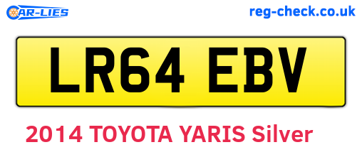 LR64EBV are the vehicle registration plates.