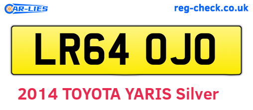 LR64OJO are the vehicle registration plates.