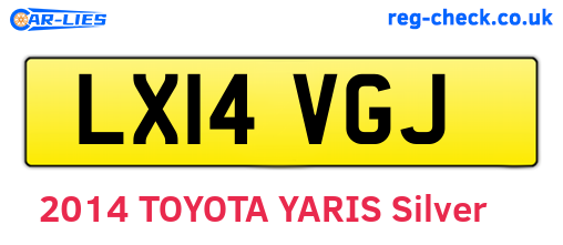 LX14VGJ are the vehicle registration plates.