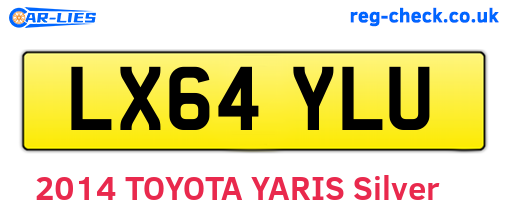 LX64YLU are the vehicle registration plates.