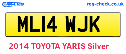 ML14WJK are the vehicle registration plates.