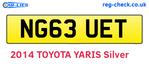 NG63UET are the vehicle registration plates.