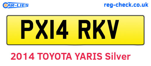 PX14RKV are the vehicle registration plates.