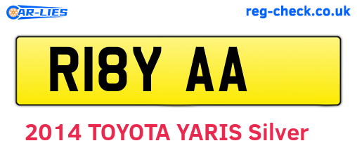 R18YAA are the vehicle registration plates.