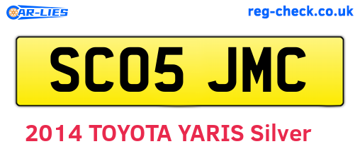 SC05JMC are the vehicle registration plates.