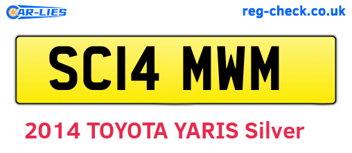 SC14MWM are the vehicle registration plates.