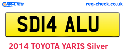 SD14ALU are the vehicle registration plates.