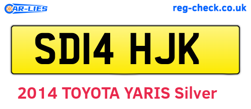 SD14HJK are the vehicle registration plates.