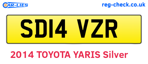 SD14VZR are the vehicle registration plates.