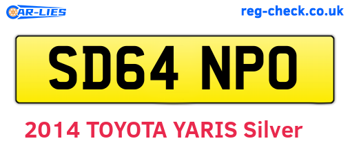 SD64NPO are the vehicle registration plates.