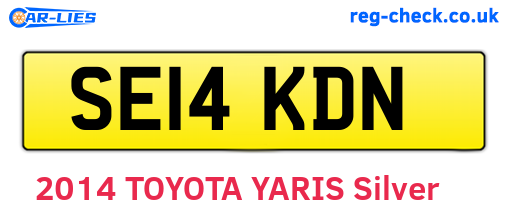 SE14KDN are the vehicle registration plates.