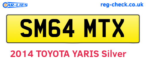 SM64MTX are the vehicle registration plates.