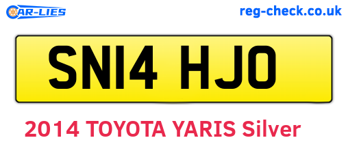 SN14HJO are the vehicle registration plates.