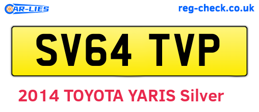 SV64TVP are the vehicle registration plates.