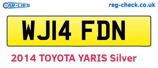 WJ14FDN are the vehicle registration plates.