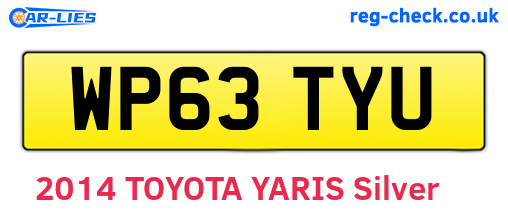 WP63TYU are the vehicle registration plates.
