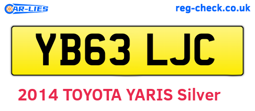 YB63LJC are the vehicle registration plates.