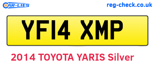YF14XMP are the vehicle registration plates.