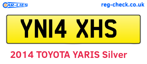 YN14XHS are the vehicle registration plates.