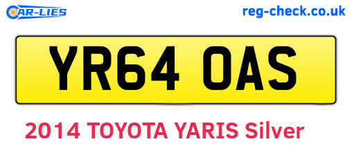 YR64OAS are the vehicle registration plates.