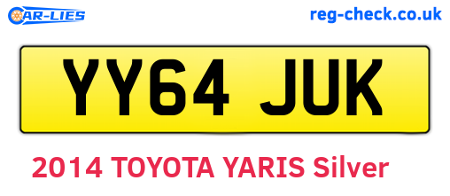 YY64JUK are the vehicle registration plates.