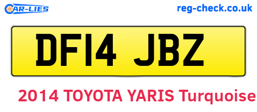 DF14JBZ are the vehicle registration plates.