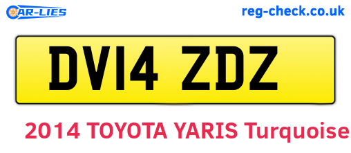 DV14ZDZ are the vehicle registration plates.