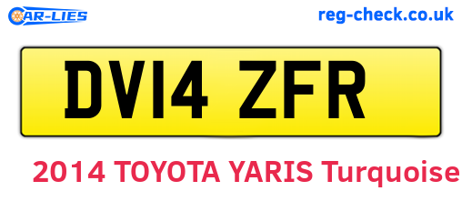 DV14ZFR are the vehicle registration plates.