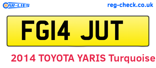 FG14JUT are the vehicle registration plates.