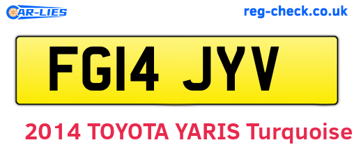 FG14JYV are the vehicle registration plates.