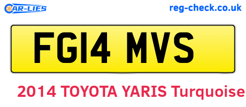 FG14MVS are the vehicle registration plates.