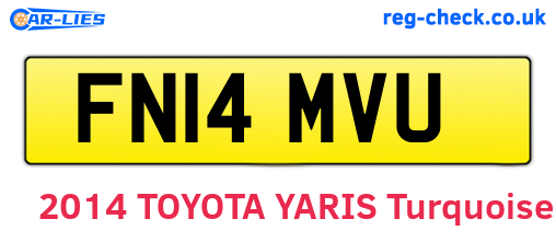 FN14MVU are the vehicle registration plates.