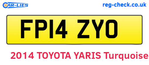 FP14ZYO are the vehicle registration plates.