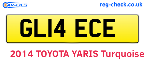 GL14ECE are the vehicle registration plates.