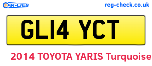 GL14YCT are the vehicle registration plates.