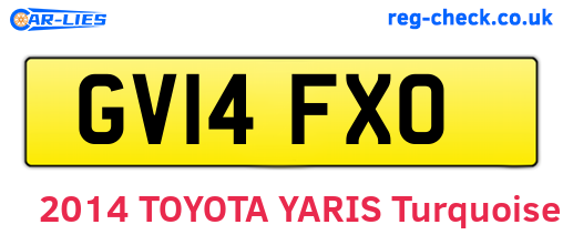 GV14FXO are the vehicle registration plates.