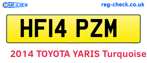 HF14PZM are the vehicle registration plates.