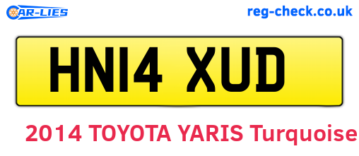 HN14XUD are the vehicle registration plates.