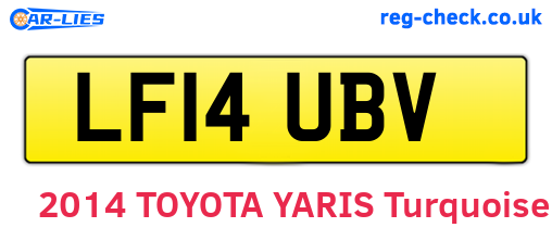 LF14UBV are the vehicle registration plates.