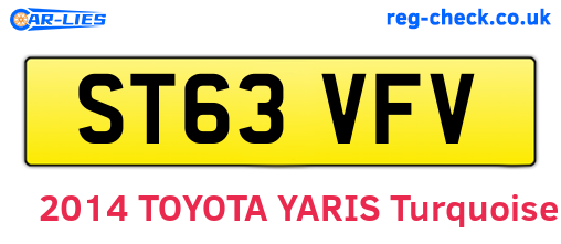 ST63VFV are the vehicle registration plates.