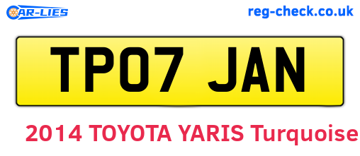 TP07JAN are the vehicle registration plates.