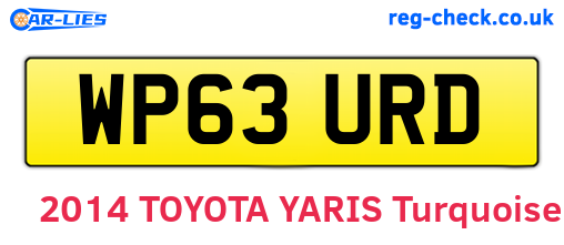 WP63URD are the vehicle registration plates.