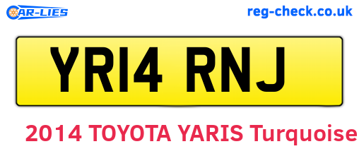 YR14RNJ are the vehicle registration plates.