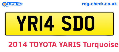 YR14SDO are the vehicle registration plates.
