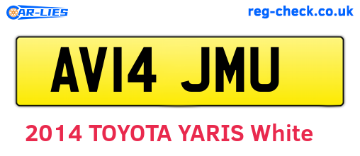 AV14JMU are the vehicle registration plates.