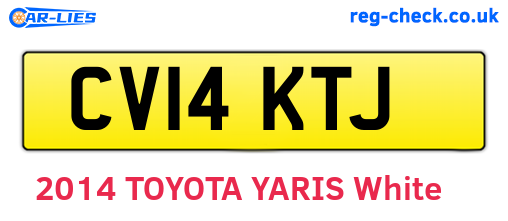CV14KTJ are the vehicle registration plates.