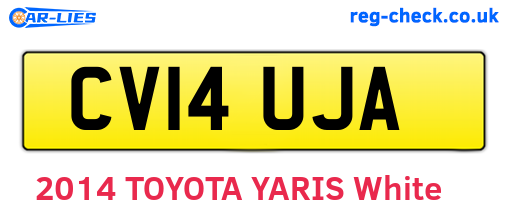 CV14UJA are the vehicle registration plates.