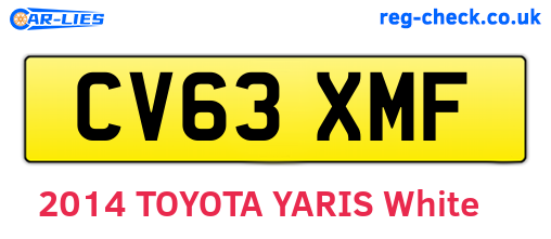 CV63XMF are the vehicle registration plates.