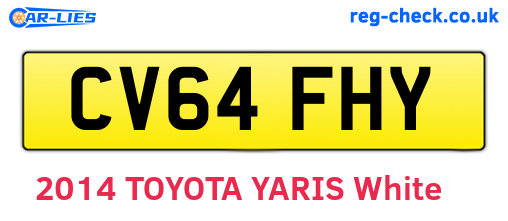 CV64FHY are the vehicle registration plates.