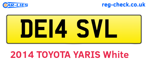 DE14SVL are the vehicle registration plates.